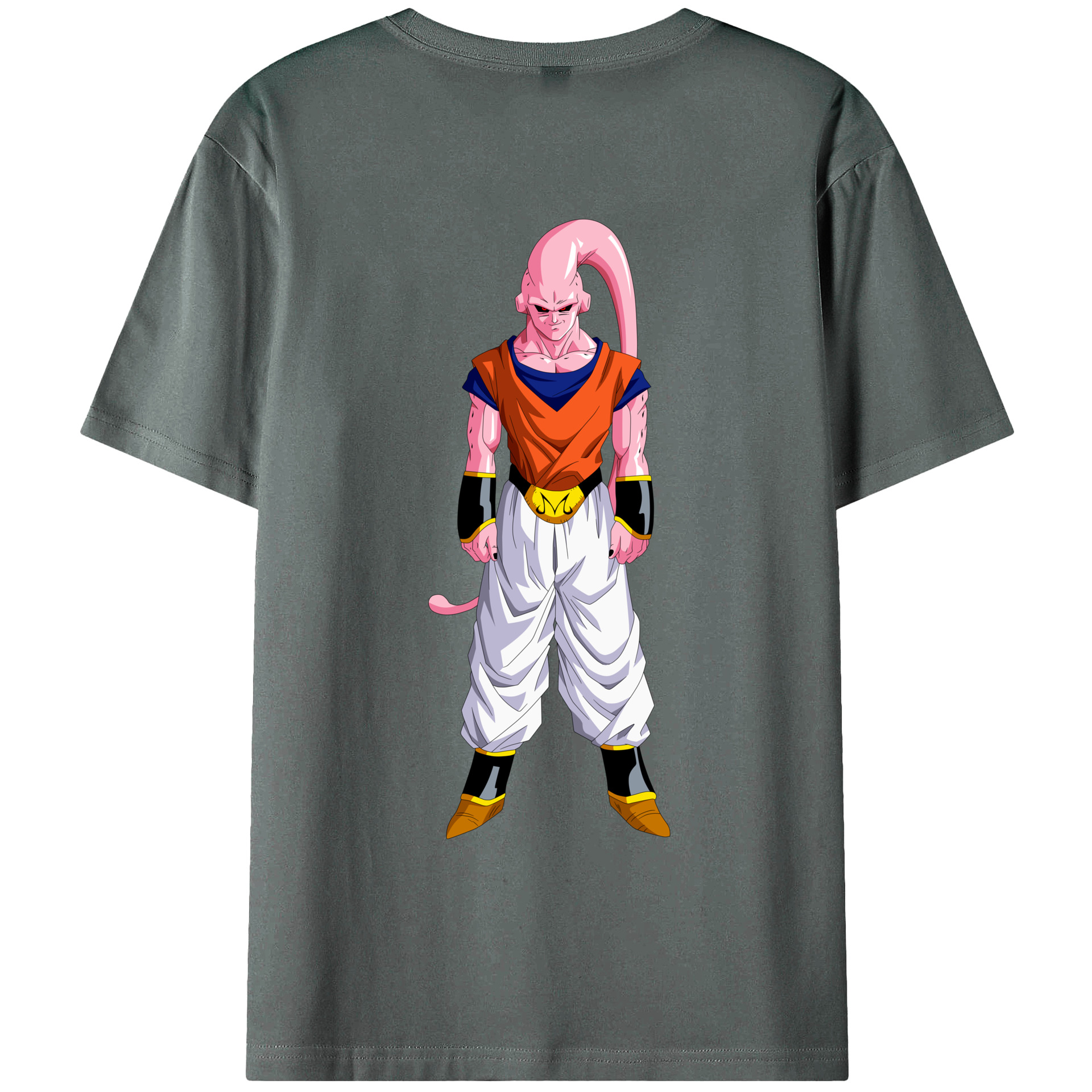 （画像用） ドラゴンボール 魔人ブウ DRAGON BALL Majin Buu 綿100％ メンズ半袖Tシャツ（バックプリント） 通気性